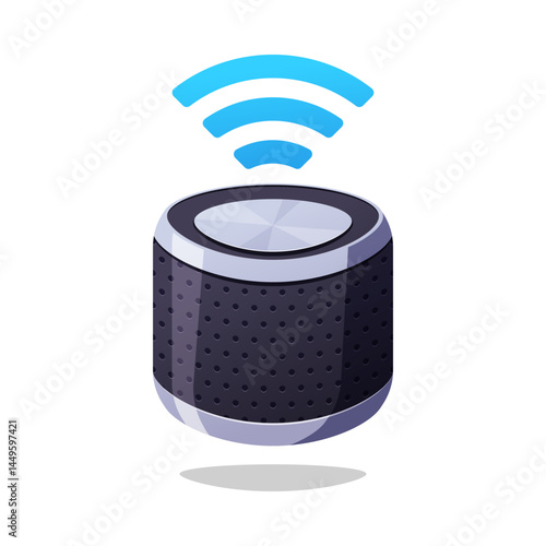 Portable speaker vector isolated oon white background. 