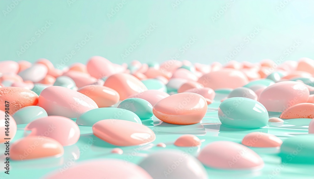 Bubbles floating on aqua surface studio digital art calm environment close-up view abstract concept Bubbles floating on aqua surface studio digital art calm environment close-up view abstract concept