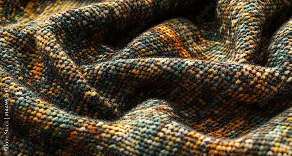 Photorealistic image of tweed knit fabric. Photorealistic image of tweed knit fabric.