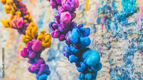 Wallpaper Mural Vibrant Colorful Ink Explosions Abstract Art Torontodigital.ca