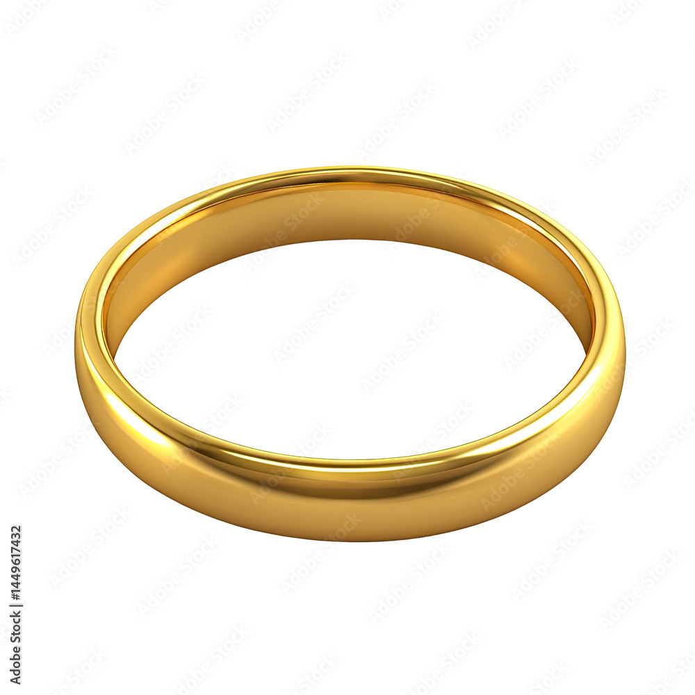 Simple gold band ring, smooth, classic design Simple gold band ring, smooth, classic design