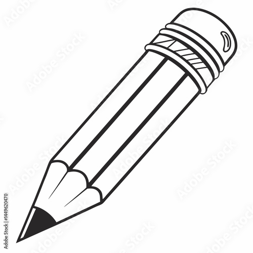 pencil on white background