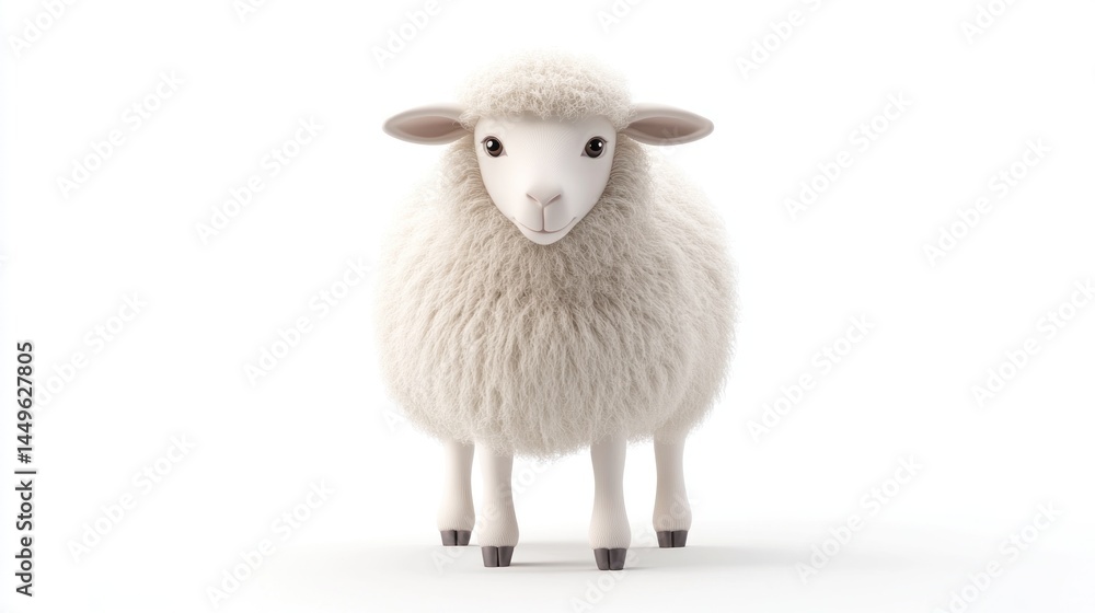 Fototapeta premium Cute fluffy sheep