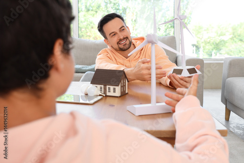 Teenage boy and his father ...
