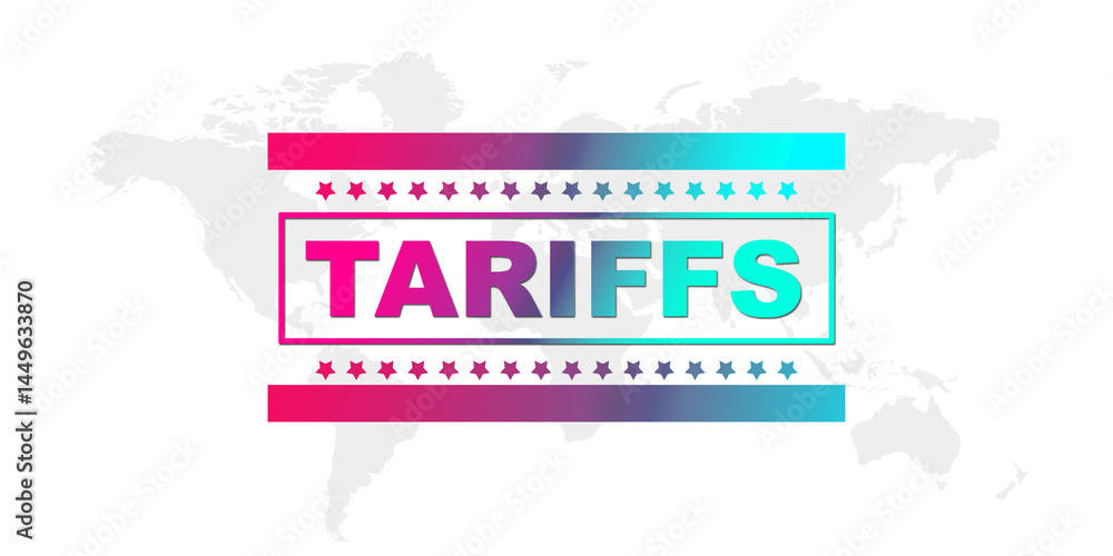 Fototapeta premium 2D illustration import export tariff concept 
