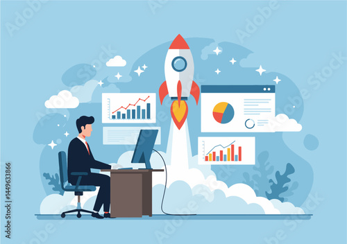 https://chatgpt.com/g/g-lIlZZlB4M-microstock-image-keyword-and-description-generator/c/68109030-5b9c-8012-9d8b-aa65237f02cf#:~:text=Illustration%20of%20a%20businessman%20launching%20a%20rocket%20surro