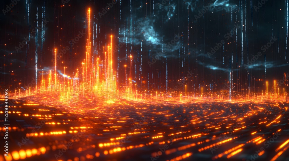 Abstract glowing technology background for forex trading, finance data, and digital market analysis
Abstract glowing technology background for forex trading, finance data, and digital market analysis