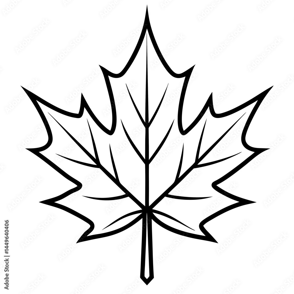 Obraz premium Maple-leaf vector for print, perfect for shirts, mugs, stickers, and patriotic decor.