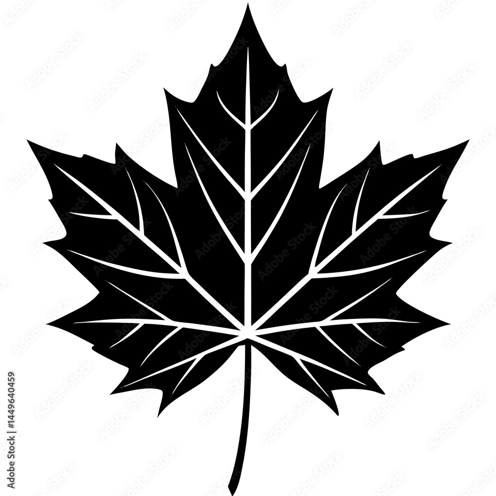 Obraz premium Maple-leaf vector for print, perfect for shirts, mugs, stickers, and patriotic decor.