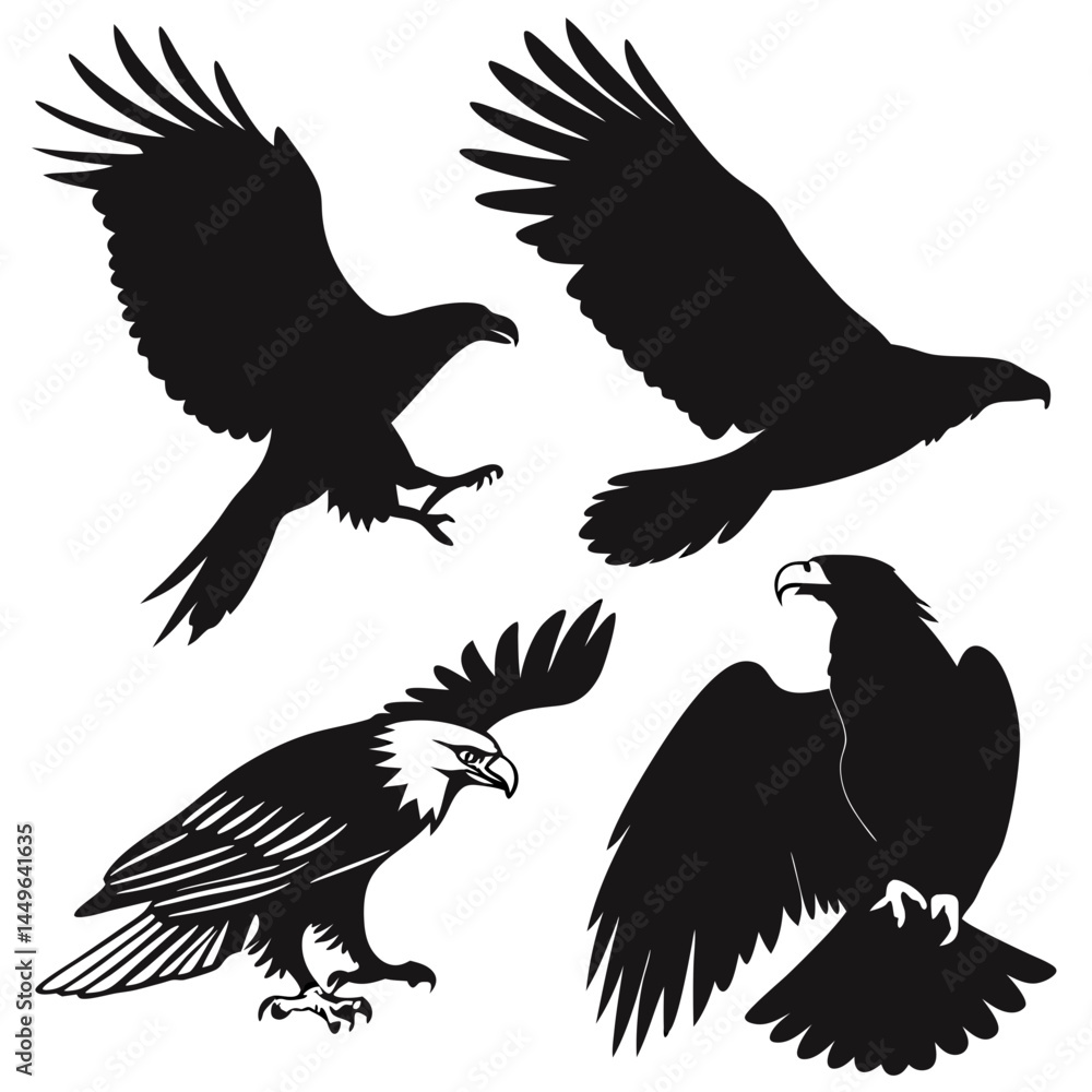 Obraz premium eagle vector set