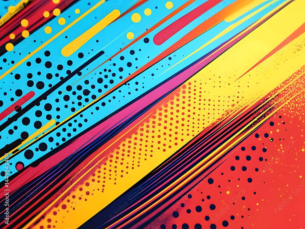 Blank colorful comic abstract background template