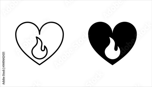 passion icon set. isolated black simple line element from ethics concept, vector illustration on white background