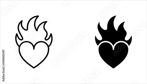 passion icon set. isolated black simple line element from ethics concept, vector illustration on white background