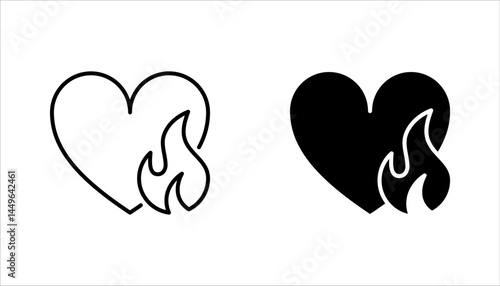 passion icon set. isolated black simple line element from ethics concept, vector illustration on white background