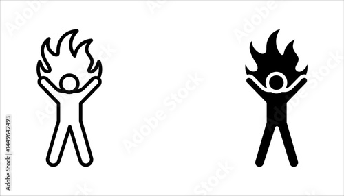 passion icon set. isolated black simple line element from ethics concept, vector illustration on white background
