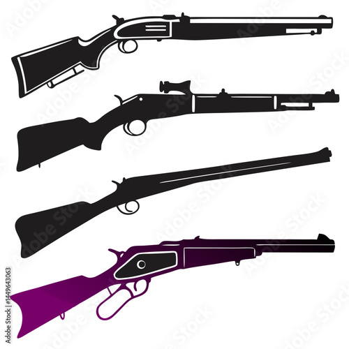 assault rifle vector