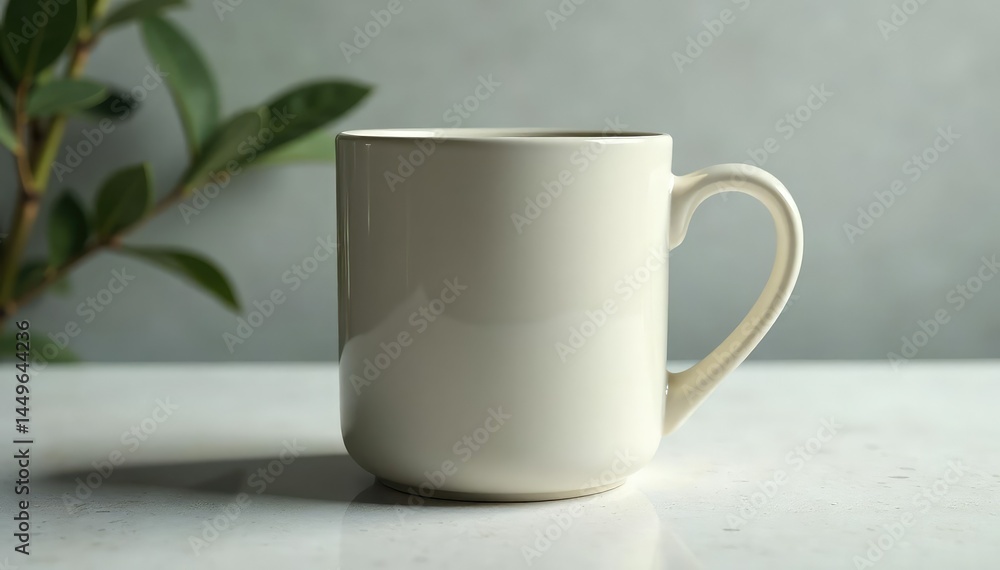 Obraz premium Large oversized coffee mug, slightly textured surface, rustic mug, textured mug