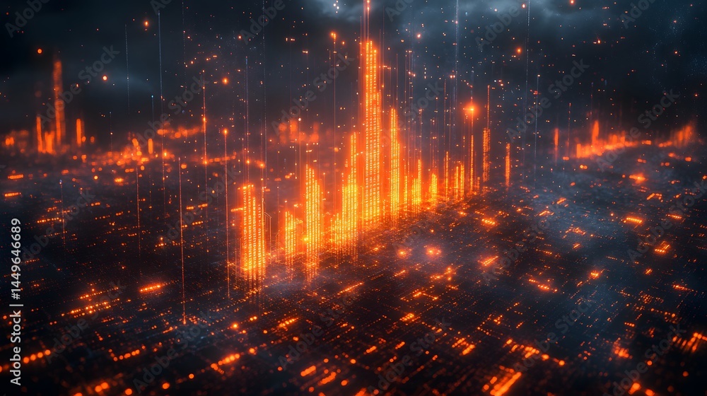 Abstract glowing technology background for forex trading, finance data, and digital market analysis
Abstract glowing technology background for forex trading, finance data, and digital market analysis