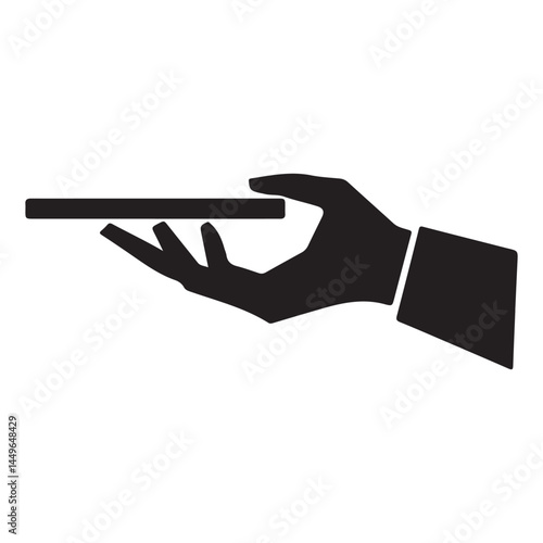phone icon vector in black silhouette. illustration eps 10