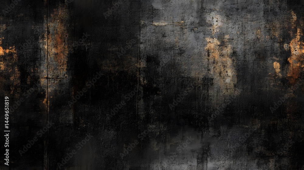 Obraz premium Dark, textured surface with gold highlights.