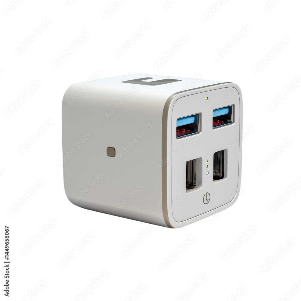 Modern USB power adapter illustration in PNG format on a transparent background. Ideal for electronics, charging devices, and smart home technology themes. Perfect for tech-related projects. Modern USB power adapter illustration in PNG format on a transparent background. Ideal for electronics, charging devices, and smart home technology themes. Perfect for tech-related projects.