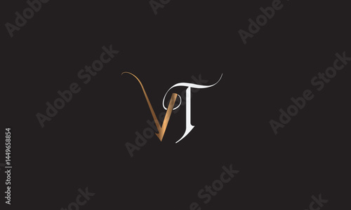 VT, TV , T ,V, Abstract Letters Logo Monogram	