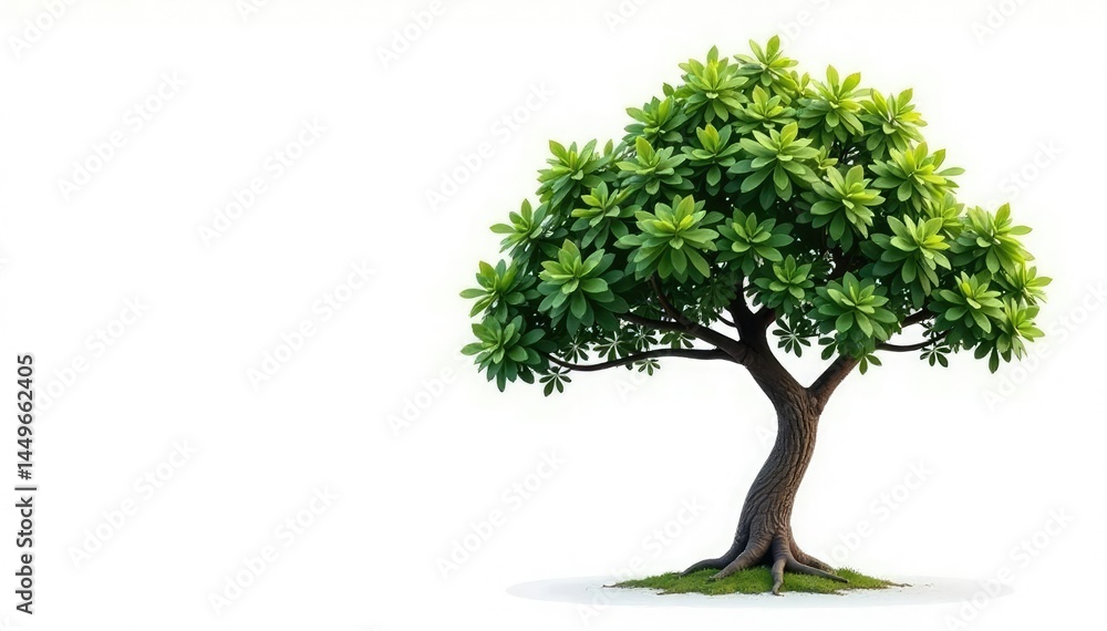custom made wallpaper toronto digitalSingle tree with unique branches and foliage isolated on white, singular,