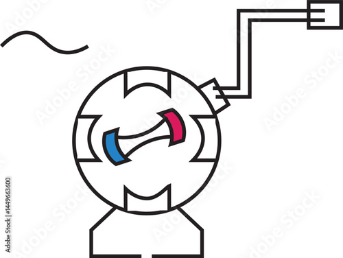 Ac power generator illustration