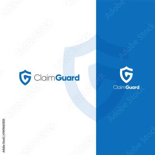Modern Shield Logo Design Featuring A Letter G For Corporate Brand Identity And Claim Guard Service