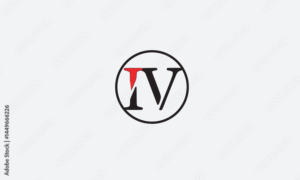 Fototapeta premium VI, IV , I ,V, Abstract Letters Logo Monogram