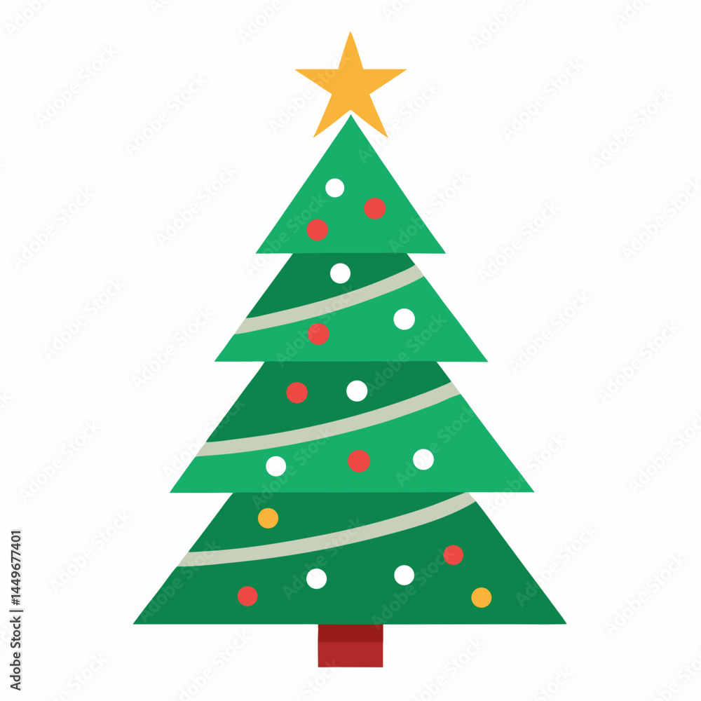 Fototapeta premium christmas tree vector illustration