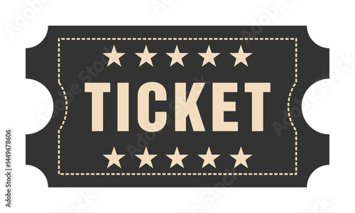 Ticket vector icon template illustration
