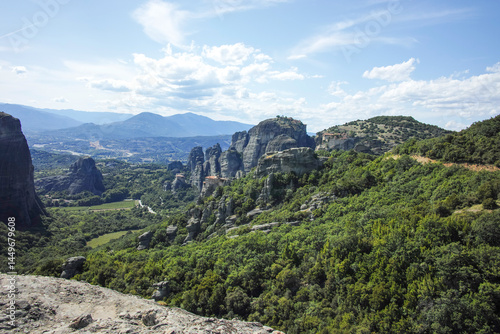 Panoramic view of Meteora Monasteries, Greece