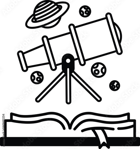 book with a telescope on the cover