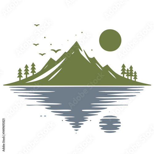 Mountain Lake Reflection: A Serene Nature Scene