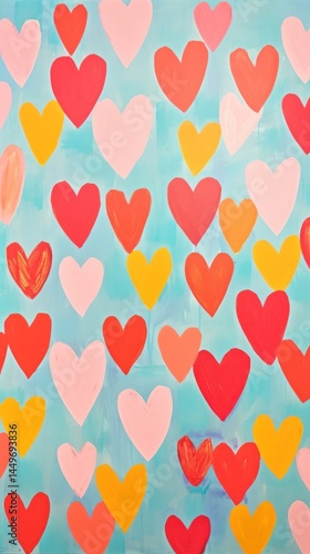 Jumbo hearts backgrounds painting pattern.