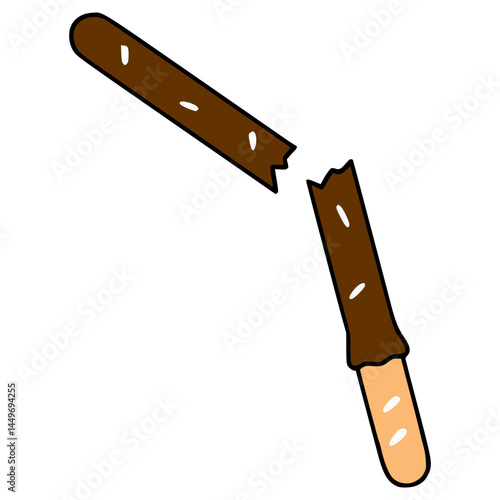 choco stick illustration hand drawn isolated vector