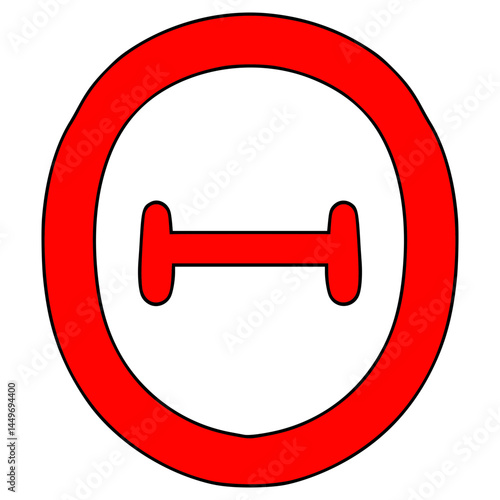 doodle theta symbol illustration hand drawn isolated vector