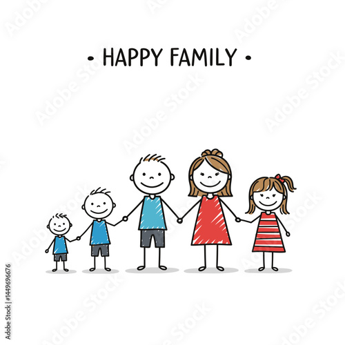 Parents and Child Symbol Vector 