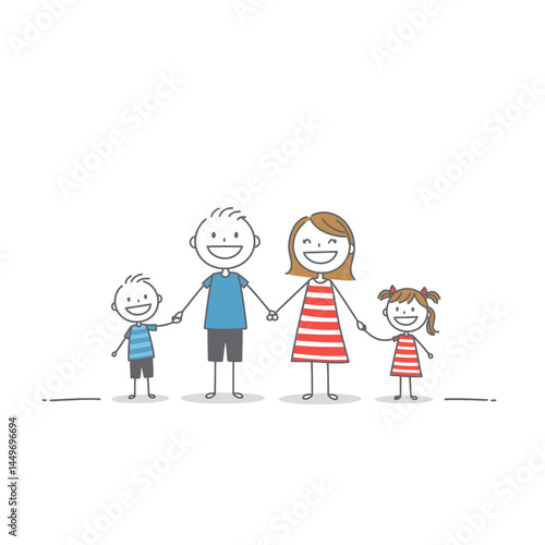 Parents and Child Symbol Vector 