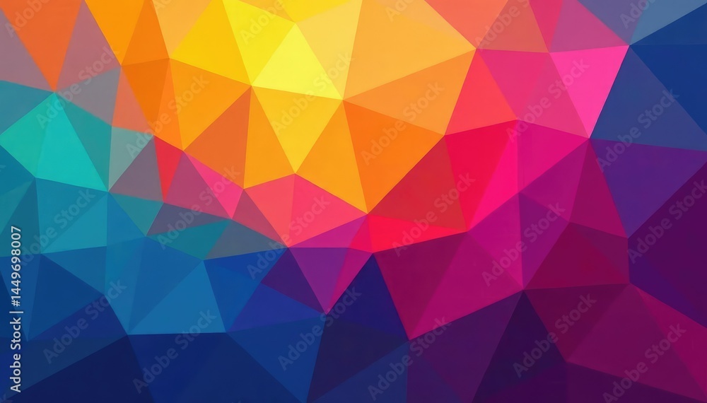 Obraz premium Geometric abstract shapes, vibrant color palette, home decor, geometric