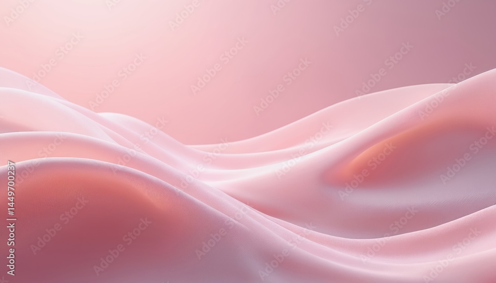 Abstract pink wave background. Smooth soft curves, flowing shapes, and elegant design create sense of motion and tranquility. Gentle color palette, subtle gradients, perfect for modern designs.