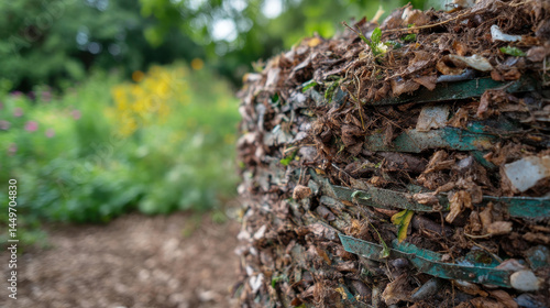 Wallpaper Mural Compost bin disguised as artistic garden sculpture in lush garden setting Torontodigital.ca