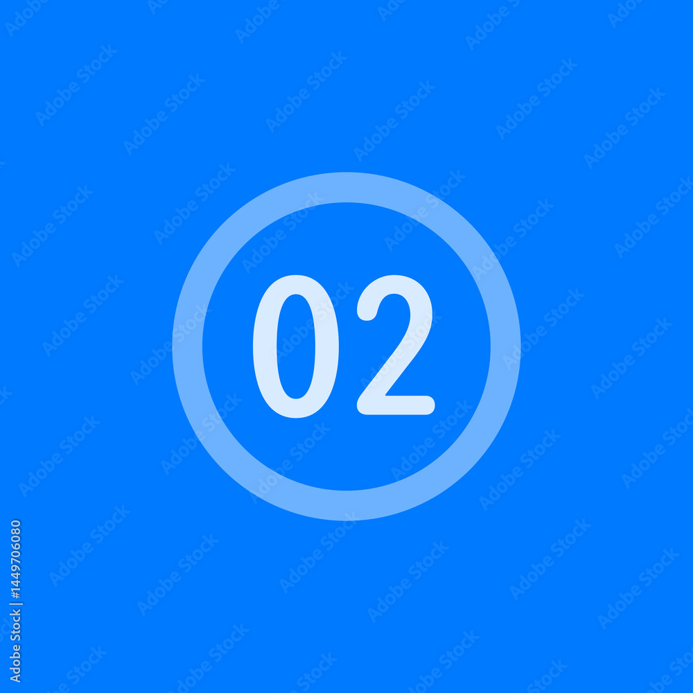 Double Two Circle Outline Icon Double Two Circle Outline Icon