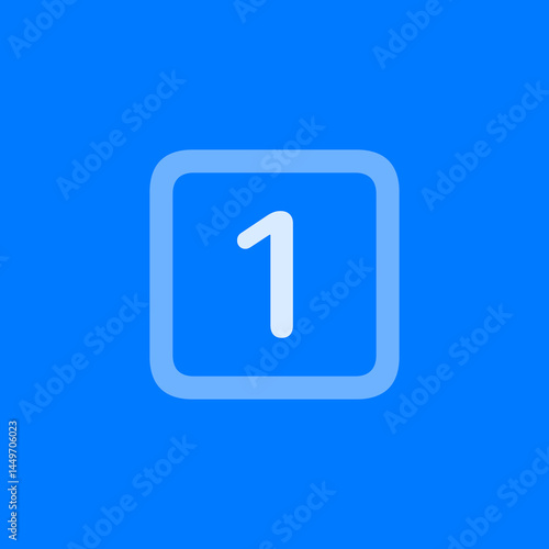 One Square Outline Icon