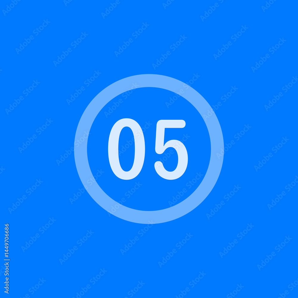 Outlined Zero-Five Circle Outlined Zero-Five Circle