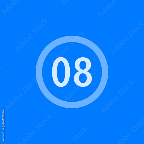 Outlined Zero-Eight Circle