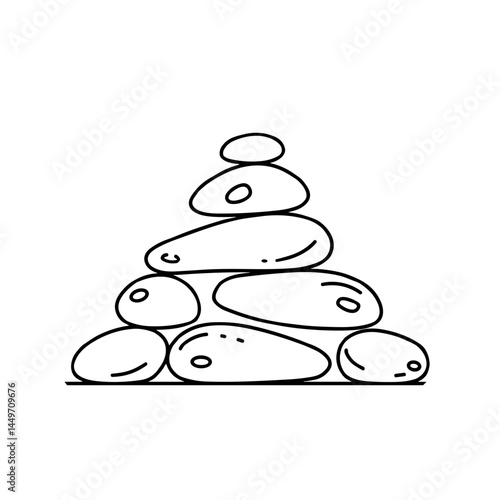 Stacked smooth stones representing anti-stress activities  