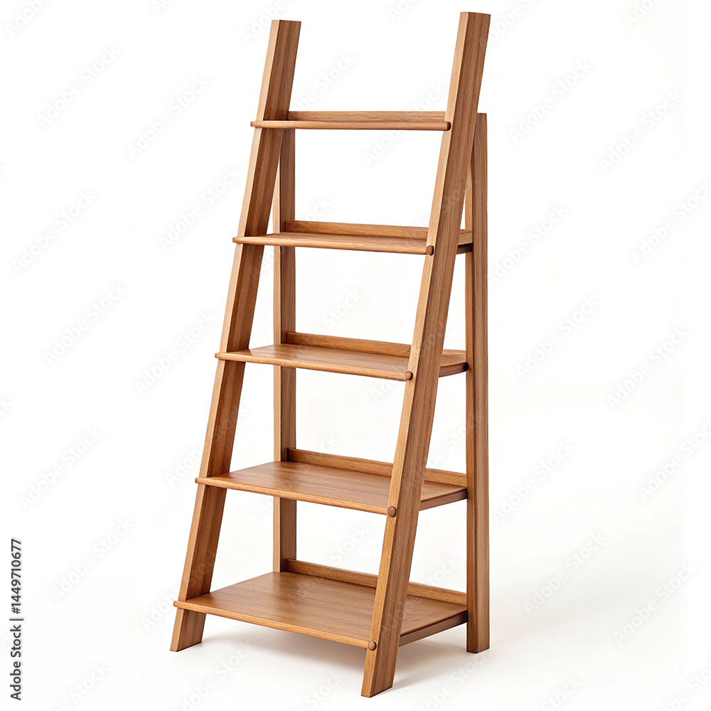 Ladder style book rack white background Ladder style book rack white background