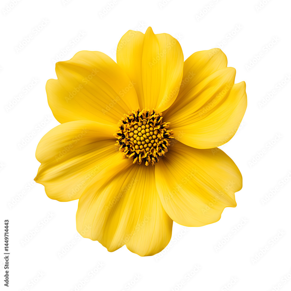 yellow flower on white background. Ai Generated Images yellow flower on white background. Ai Generated Images